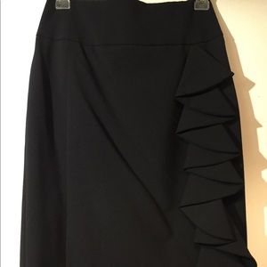 Express Knee Length Black Skirt